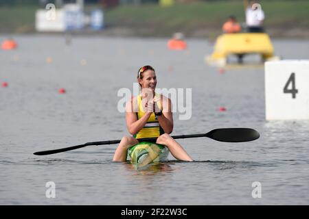 Alyce Burnett aus Australien tritt an und gewinnt Goldmedaille in K1 Frauen 1000 m während der ICF Kanusprint-Weltmeisterschaft 2017 in Racice, Tschechische Republik, Tag 5, 27th. August 2017 - Foto Jean-Marie Hervio / KMSP / DPPI Stockfoto