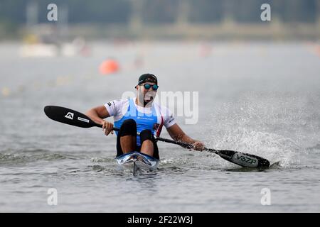 Josef Dostal aus Tschechien tritt an und gewinnt Goldmedaille in K1 Männer 500 m während der ICF Kanusprint-Weltmeisterschaft 2017 in Racice, Tschechische Republik, Tag 5, 27th. August 2017 - Foto Jean-Marie Hervio / KMSP / DPPI Stockfoto