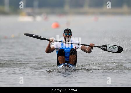 Josef Dostal aus Tschechien tritt an und gewinnt Goldmedaille in K1 Männer 500 m während der ICF Kanusprint-Weltmeisterschaft 2017 in Racice, Tschechische Republik, Tag 5, 27th. August 2017 - Foto Jean-Marie Hervio / KMSP / DPPI Stockfoto