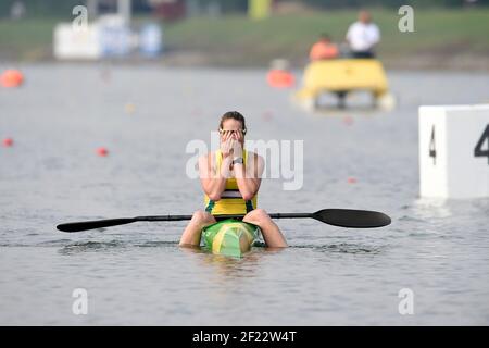 Alyce Burnett aus Australien tritt an und gewinnt Goldmedaille in K1 Frauen 1000 m während der ICF Kanusprint-Weltmeisterschaft 2017 in Racice, Tschechische Republik, Tag 5, 27th. August 2017 - Foto Jean-Marie Hervio / KMSP / DPPI Stockfoto