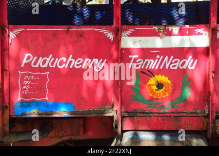 Puducherry, Pondicherry, Tamil Nadu, Indien Stockfoto