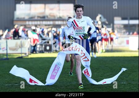 Jakob Ingebrigtsen (NOR) tritt an und gewinnt die Goldmedaille auf Cross Country U20 Men während der Cross-Country Europameisterschaft 2017, in Samorin, Slovaquia, am 09.-10. Dezember 2017 - Foto Stephane Kempinaire / KMSP / DPPI Stockfoto