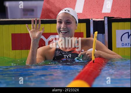 Emilie Beckmann (DEN)tritt im Frauen-Halbfinale 50 m Schmetterling während des Schwimm-Europameisterschaftskurses 2017 in der Royal Arena in Kopenhagen, Dänemark, Tag 2, am 14th. Dezember 2017 an - Foto Stéphane Kempinaire / KMSP / DPPI Stockfoto