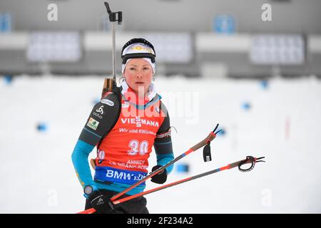 Marie Dorin-Habert (FRA) tritt während der Biathlon-Weltmeisterschaft 2017 in Annecy Le Grand Bornand, Frankreich, TAG 3, am 16. Dezember 2017 auf der 10 KM-Verfolgung der Frauen an - Foto Julien Crosnier / KMSP / DPPI Stockfoto