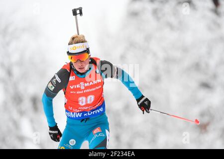 Marie Dorin-Habert (FRA) tritt während der Biathlon-Weltmeisterschaft 2017 in Annecy Le Grand Bornand, Frankreich, TAG 3, am 16. Dezember 2017 auf der 10 KM-Verfolgung der Frauen an - Foto Julien Crosnier / KMSP / DPPI Stockfoto