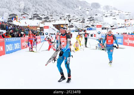 Marie Dorin-Habert (FRA) tritt während der Biathlon-Weltmeisterschaft 2017 in Annecy Le Grand Bornand, Frankreich, TAG 3, am 16. Dezember 2017 auf der 10 KM-Verfolgung der Frauen an - Foto Julien Crosnier / KMSP / DPPI Stockfoto