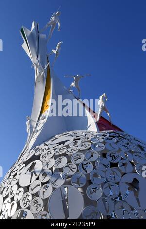 Illustration während der XXIII. Olympischen Winterspiele Pyeongchang 2018, am 6. Februar 2018, im Alpensia Center in Pyeongchang, Südkorea - Foto Philippe Millereau / KMSP / DPPI Stockfoto