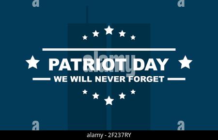 USA Patriot Day. Memorial Day September 11. Vektorgrafik EPS 10 Stock Vektor