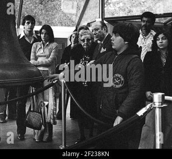 Liberty Bell in der Independence Hall, National Historic Park. Philadelphia, USA, 1976 Stockfoto