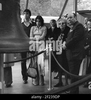 Liberty Bell in der Independence Hall, National Historic Park. Philadelphia, USA, 1976 Stockfoto