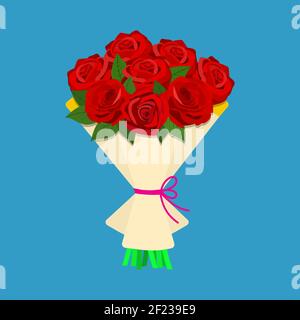 Rote Rosen Stock Vektor