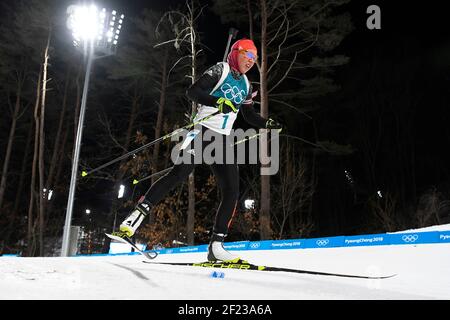 Laura Dahlmeier (GER) während der XXIII. Olympischen Winterspiele Pyeongchang 2018, Biathlon, Frauen 12,5km Massenstart, am 17. Februar 2018, im Alpensia Biathlon Center in Pyeongchang, Südkorea - Foto Julien Crosnier / KMSP / DPPI Stockfoto