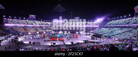 Illustration während der XXIII. Olympischen Winterspiele Pyeongchang 2018, Abschlussfeier, am 25. Februar 2018, im Olympiastadion in Pyeongchang, Südkorea - Photo Pool / KMSP / DPPI Stockfoto