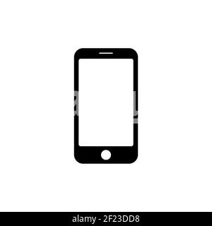 Smartphone-Symbol. Einfache Vektorgrafik auf weißem Hintergrund. EPS 10 Stock Vektor