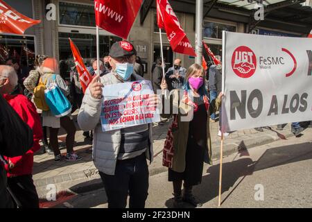 Anhebung kollektiver Entlassungen im Reservationszentrum und am Hauptsitz der Gruppe. Die Gewerkschaften CCOO und UGT befürchten, dass sich die Praxis der Ausweitung vorläufiger Maßnahmen, wie die ERTE, die zur Abschwächung der Auswirkungen der Krise von covid-19 angewandt wurde, auf einen endgültigen Abbau der Arbeitskräfte ausbreitet und sich als Lösung in einem besonders betroffenen und betroffenen Tourismussektor ausbreitet, Wie das Hotelsegment plant die Hotelgruppe, etwa 300 Mitarbeiter, vor allem in Madrid und Barcelona, zu entlassen, ​​according zu Gewerkschaftsquellen, die bedauern, dass das Unternehmen diese NACH dem Nutzen erhöht Stockfoto