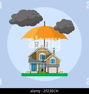 Hausversicherungskonzept. Stock Vektor