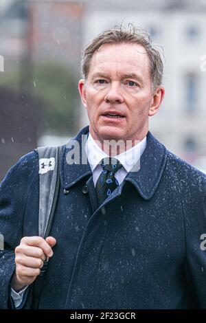 WESTMINSTER LONDON, GROSSBRITANNIEN 10. MÄRZ 2021. Chris Bryant, Labour-Abgeordneter für Rhondda kommt ein Parlament für die Fragen des Premierministers an. Credit amer ghazzal/Alamy Live News Stockfoto