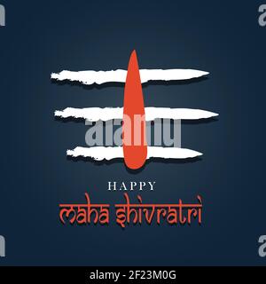 Happy Maha Shivratri Poster Banner, Vektor-Illustration Stock Vektor