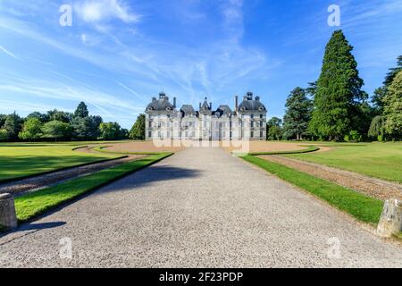 Frankreich, Loir et Cher, Cheverny, Chateau de Cheverny, Südfassade (édition beaux livres indiseponible) // Frankreich, Loir-et-Cher (41), Cheverny, château Stockfoto