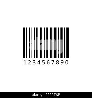 Barcode-Symbol auf weißem Hintergrund isoliert. Vektor-Ilustration EPS 10 Stock Vektor