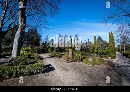 Garnison Friedhof (Dänisch: Garnisons Kirkegård) ist ein Friedhof in Kopenhagen, Dänemark. Es wurde 1671 eingeweiht Stockfoto