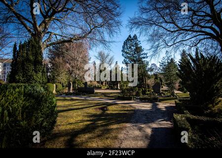 Garnison Friedhof (Dänisch: Garnisons Kirkegård) ist ein Friedhof in Kopenhagen, Dänemark. Es wurde 1671 eingeweiht Stockfoto