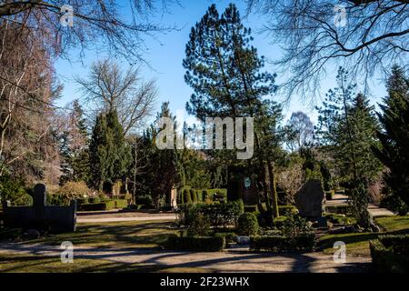 Garnison Friedhof (Dänisch: Garnisons Kirkegård) ist ein Friedhof in Kopenhagen, Dänemark. Es wurde 1671 eingeweiht Stockfoto