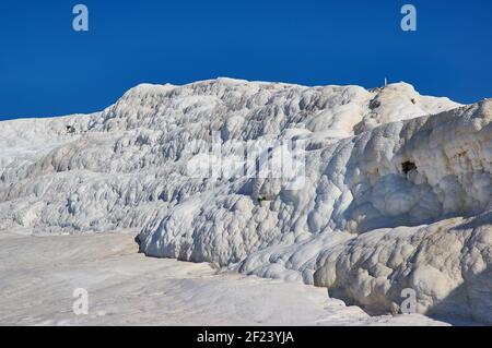 Natürliche Travertin Pools in Pamukkale. Stockfoto