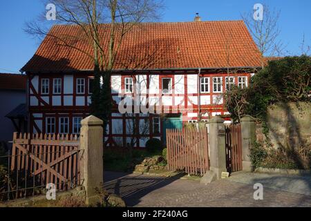 Pfarrkirche der Stadtkirche Schlitz im Vogelsbergkreis Hessen Stockfoto