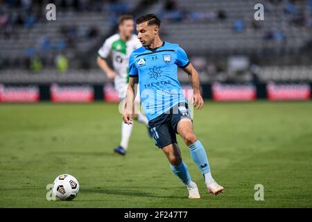 10th. März 2021; Netstrata Jubilee Stadium, Sydney, New South Wales, Australien; A League Football, Sydney Football Club Versus Western United; Kosta Barbarouses of Sydney bricht in Richtung Tor Credit: Action Plus Sports Images/Alamy Live News Stockfoto