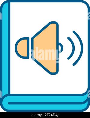 Audiobooks RGB-Farbsymbol Stock Vektor