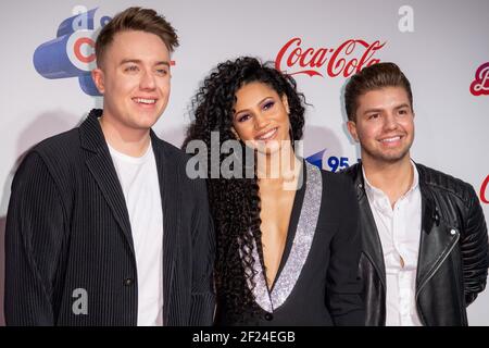 London, Großbritannien. 9th Dezember 2018. Roman Kemp, Vick Hope, Sonny Jay am zweiten Tag des Capital's Jingle Bell Ball 2018 mit Coca-Cola in der O2 Arena, London Stockfoto