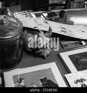 Ray Bradburys Schreibtisch, Los Angeles, USA, 1977 Stockfoto