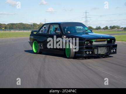 Driftcar der BMW E30 3 Serie Stockfoto