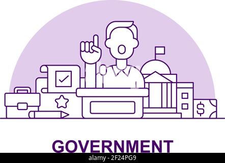 Symbol für kreatives UI-Konzept der Regierung Stock Vektor