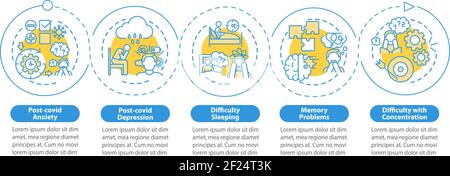 Infografik-Vorlage für psychiatrische Diagnosevektoren Stock Vektor