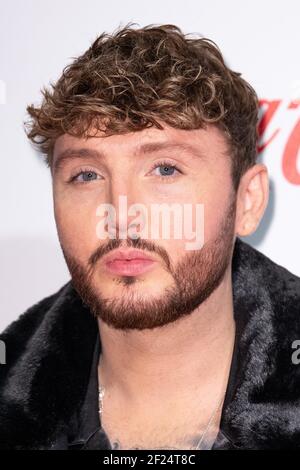 London, Großbritannien. 8th Dezember 2018. James Arthur am ersten Tag des Capital's Jingle Bell Ball 2018 mit Coca-Cola in der O2 Arena, London Stockfoto