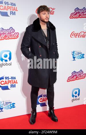 London, Großbritannien. 8th Dezember 2018. James Arthur am ersten Tag des Capital's Jingle Bell Ball 2018 mit Coca-Cola in der O2 Arena, London Stockfoto