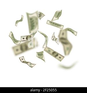 Sinkende Dollars. Reichtum und Erfolg Hintergrund. Geld. Stock Vektor