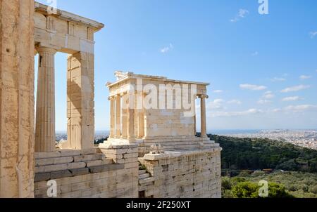 Propylaea. Der imposante Eingang zur Akropolis. Stockfoto