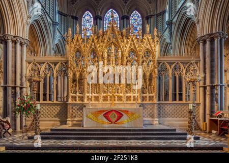 ELY, CAMBRIDGESHIRE/UK - NOVEMBER 24 : Innenansicht der Ely Cathedral in Ely Cambridgeshire am 24. November 2012 Stockfoto