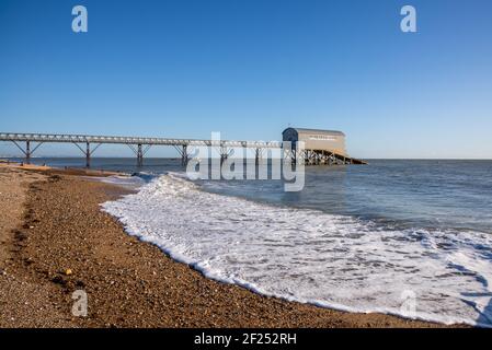 SELSEY BILL, SUSSEX/UK - 1. JANUAR: Selsey Bill Lifeboat Station in Selsey am 1. Januar 2013 Stockfoto