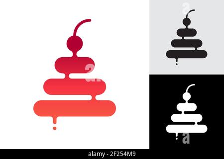 Abstraktes Element oder Logo im minimalistischen Stil Stock Vektor