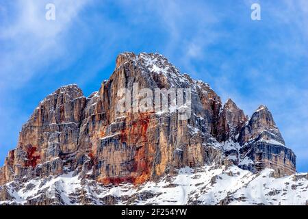 Red Mountain in der Nähe von Cortina d ' Ampezzo Stockfoto