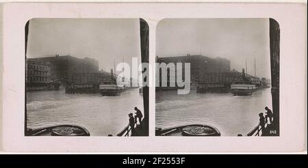 Gezicht op de HAVEN van Chicago.Rechts unten auf dem Foto ist rechts: 648. Stockfoto