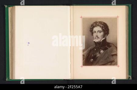 Fotoproduktion eines Porträts von Theodor Körner von Carl Jäger .. Stockfoto