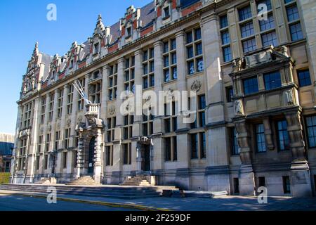 Belgien, Brüssel, Freie Universität Brüssel, ULB. Eingang zur Verwaltung.. Die Freie Universität Brüssel, ULB, ist ein französischsprachiges Belgien Stockfoto