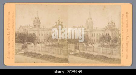 Ansicht einer Kirche der Barmherzigen Schwestern in St. Petersburg; Institut der Barmersigen Schwestern auf Wassili-Ostrow ... Stockfoto