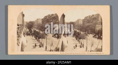 Gezicht op des Boulevard des Italians TE PARIJS; Boulevart der Italiener, in Paris- Instant View .. Stockfoto