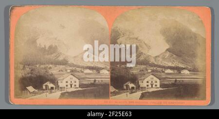 Blick auf den Glacier des Bossons; Glacier des Bossons (Vallee de Chamonix) .. Stockfoto